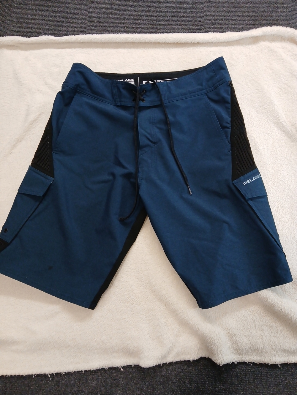 Mens Pelagic FX-90 Tactical Fishing Shorts Sz 30 Teal & Black